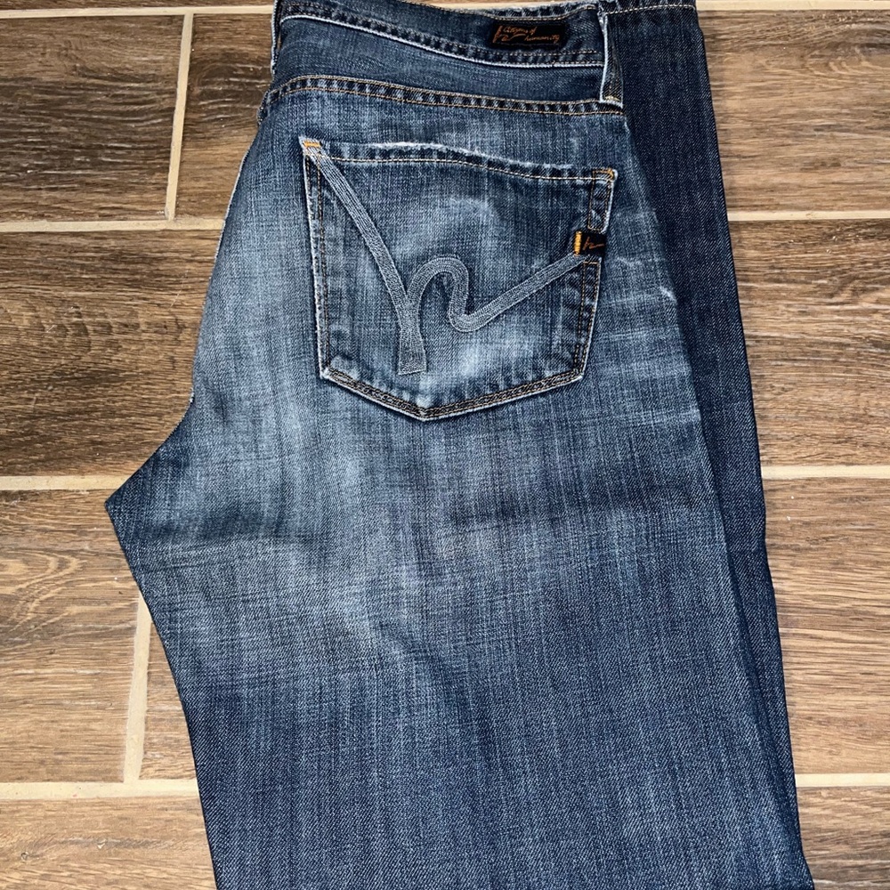 Citizens Of Humanity Medium Blue Straight Leg Jeans